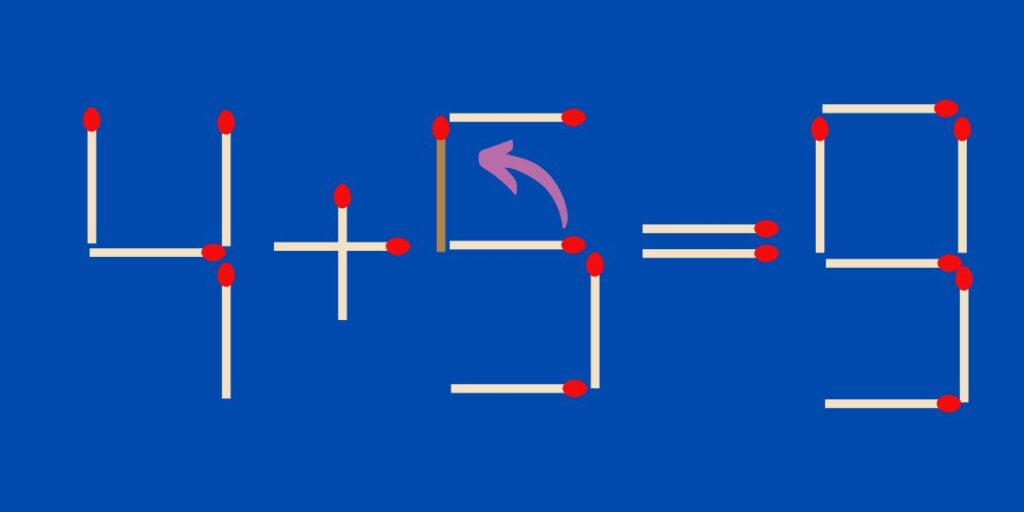 Brain Teaser Do you have the IQ needed to move a single matchstick to correct this tricky equation in 7 seconds (2)