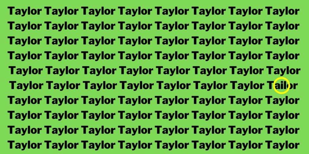 Test Your Skills Can You Find the Misspelled Taylor (2)