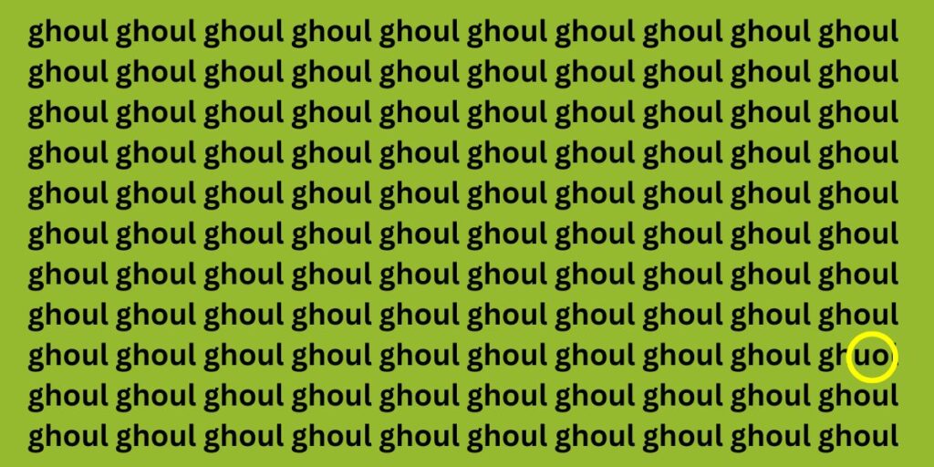 Can you prove your IQ and spot the ghoulish mistake in this halloween word puzzle (2)
