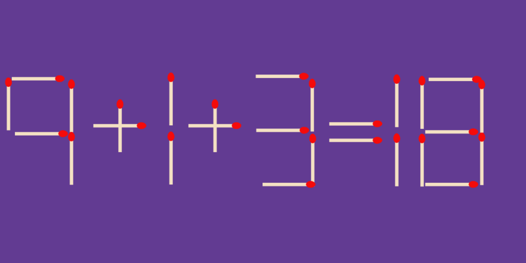 Brain Teaser Can you join the 3% and move 2 matchsticks to fix this (almost) impossible equation in just 8 seconds