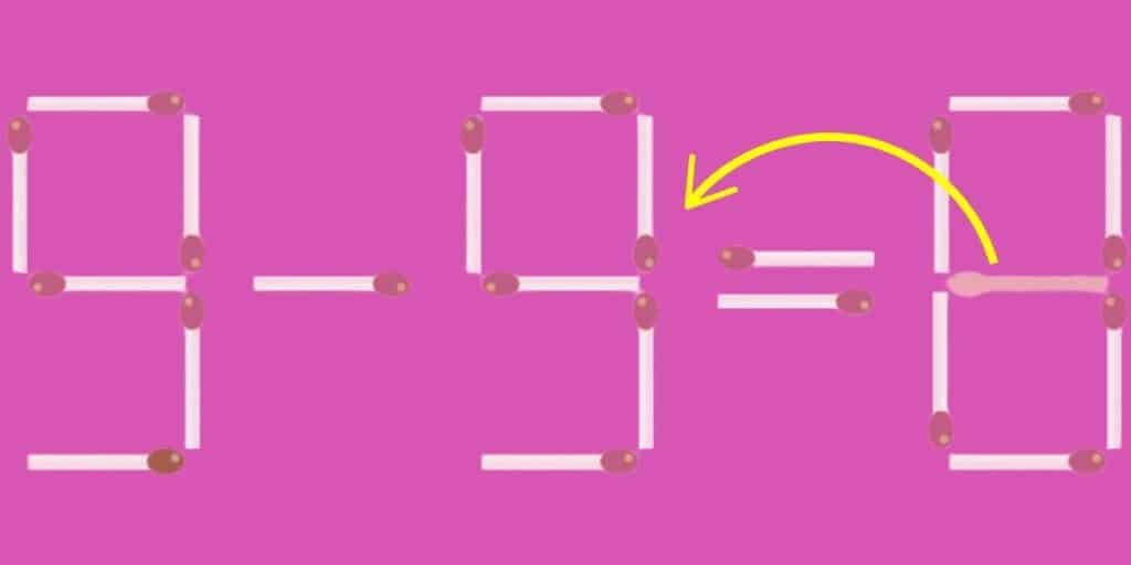 Tricky matchstick puzzle Can you fix the equation by moving just 1 matchstick (2)