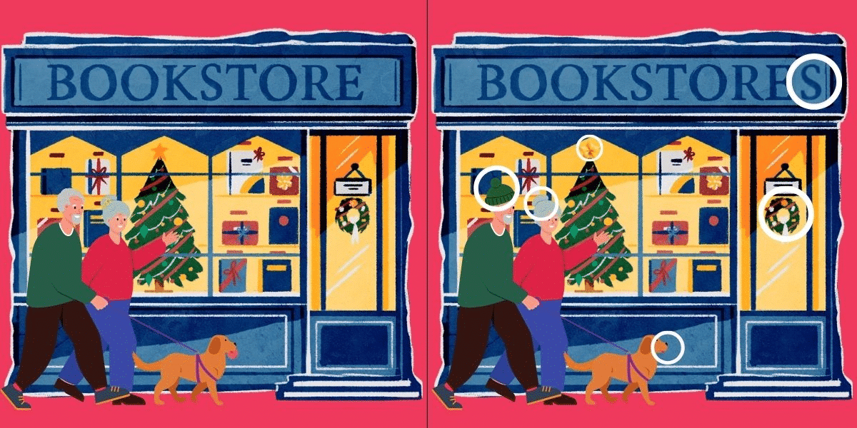 Herausforderung „Finde den Unterschied“: Tauchen Sie ein in die Bücherregal-Bonanz und finden Sie die 6 subtilen Veränderungen in weniger als 12 Sekunden!