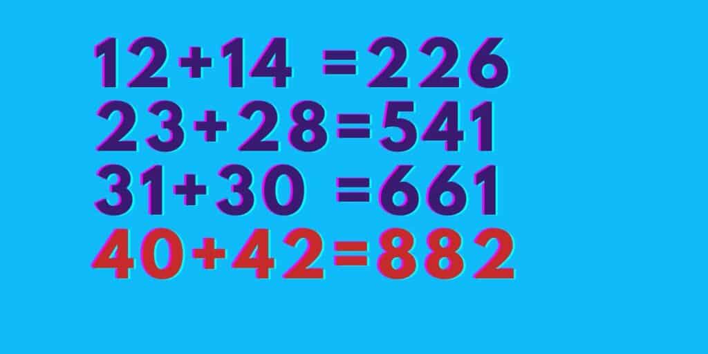 Following the same rule, start by adding 40 + 42 to get 82