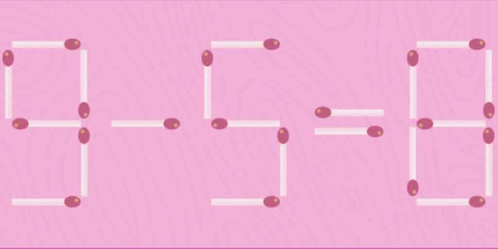 Tricky matchstick puzzle Can you fix the equation by moving just 1 matchstick