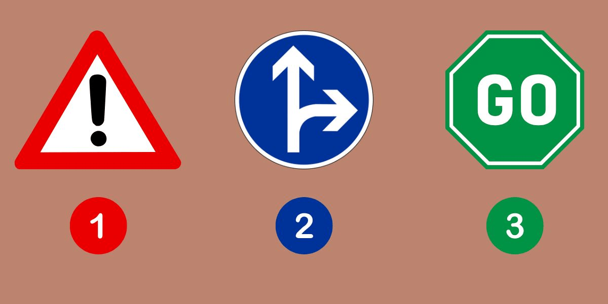 Was verrät die Wahl Ihres Verkehrszeichens über Ihre Denkweise: Sind Sie zukunftsorientiert, leben Sie im Jetzt oder sind Sie eine nachdenkliche Seele?