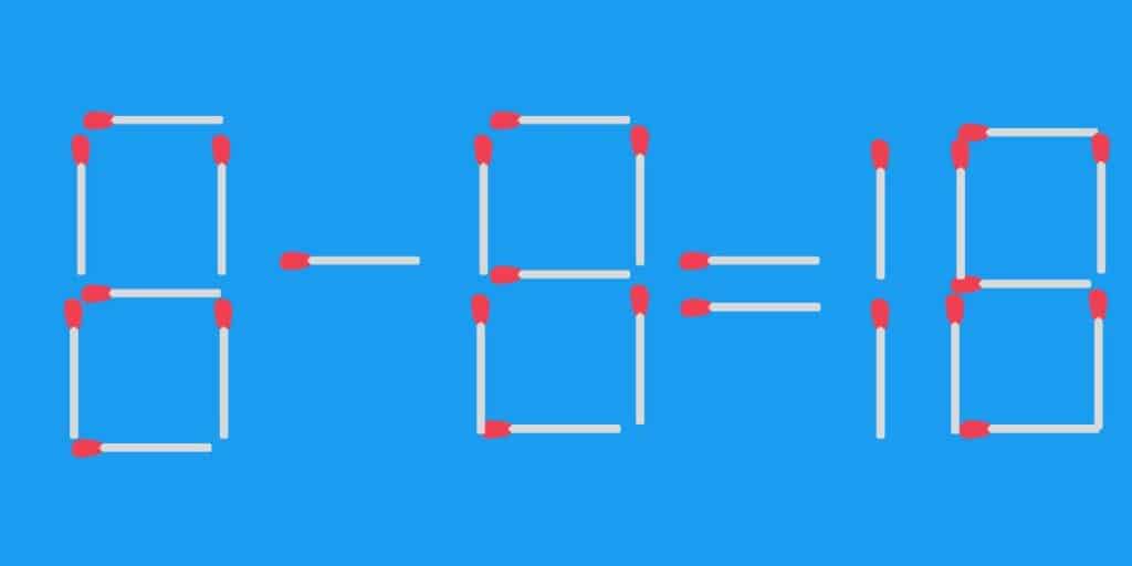 The Intriguing Brain Teaser Puzzle of 8 - 8 = 18 Can You Solve It with Just One Move