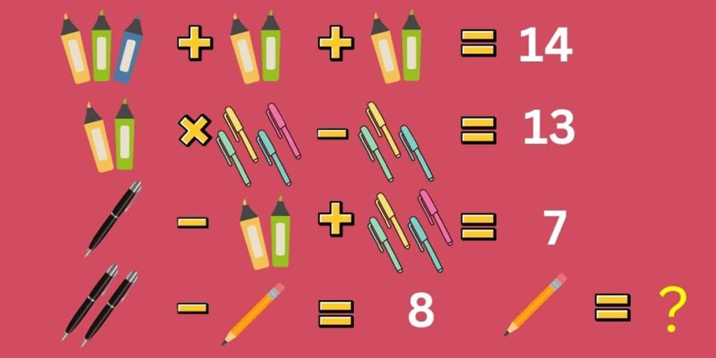 Knacken Sie den Code, um Ihren IQ zu testen: Was ist jedes Briefpapier wert? (8-Sekunden-Herausforderung!)