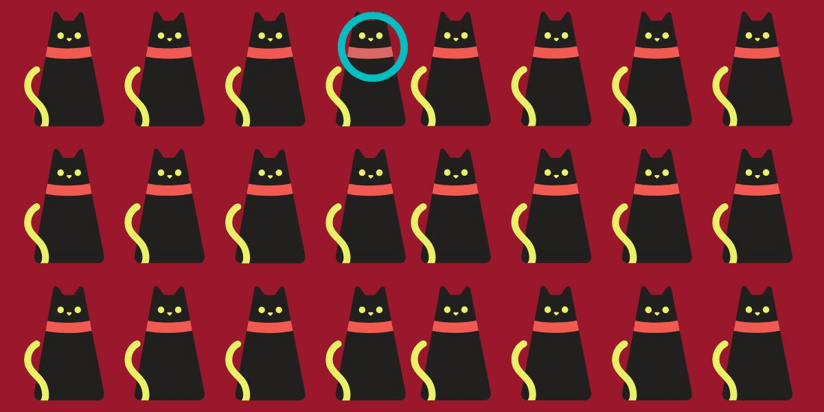 Kannst du das One Od Out erkennen? Treten Sie den exklusiven 7% bei, die diese katzenartige Raserei in weniger als 3 Sekunden die One One Out Challenge finden!