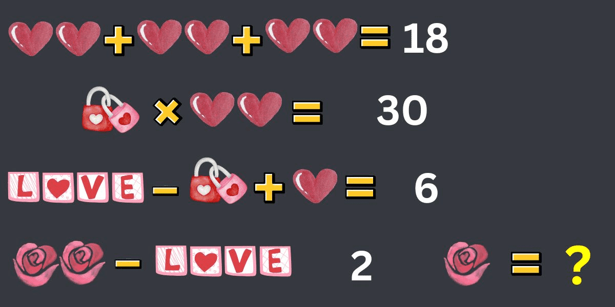 Schlagen Sie die Uhr und beweisen Sie Ihren IQ mit dem heutigen Crack The Code Challenge: Lösen Sie das Geheimnis der Liebesymbole in 9 Sekunden!
